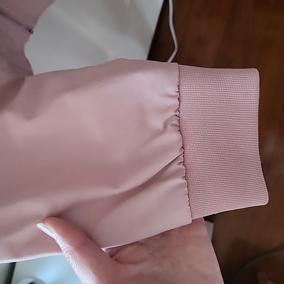 New MIXXO Pink Cotton Blend Bomber Jacket with Cute Word Patches Medium - Picture 8 of 15